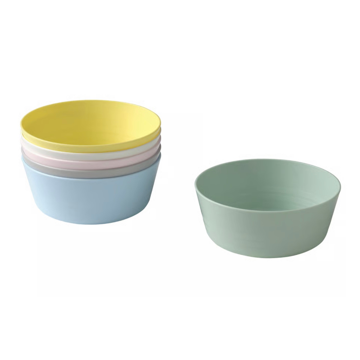 Pastel Reusable Kids Party Bowls