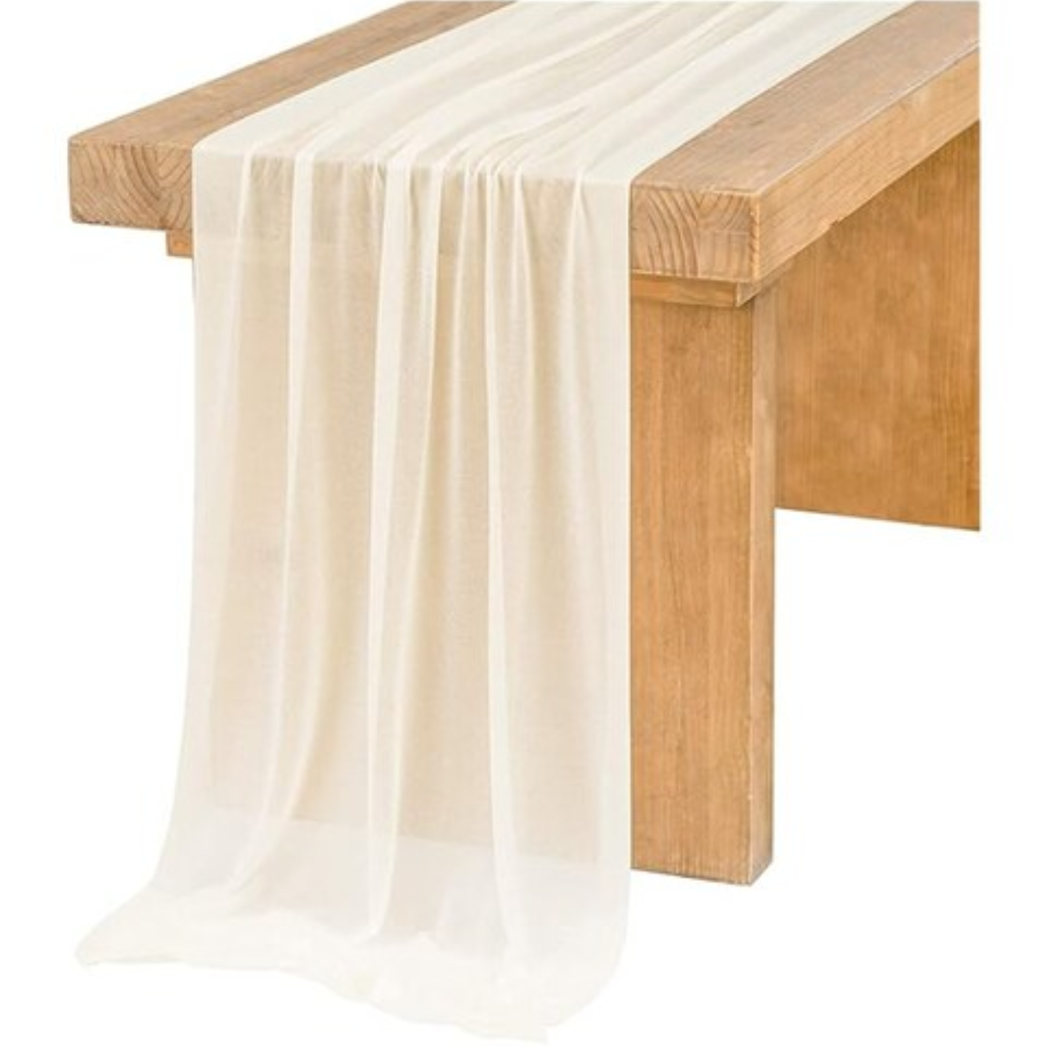 Ivory Chiffon Table Runner