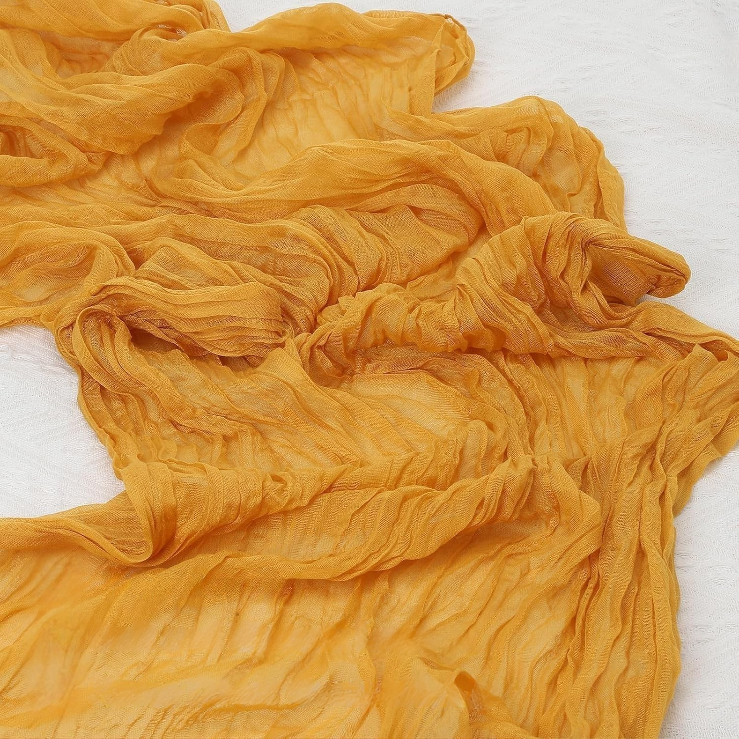 Mustard Yellow Cheesecloth Table Runner